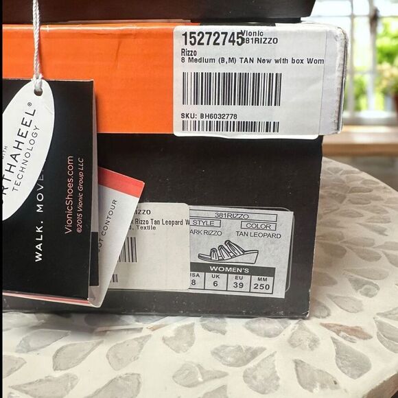 Vionic Park Rizzo Orthotic Comfort Leopard Wedge Sandals Women’s Size 8 NIB - Picture 10 of 10